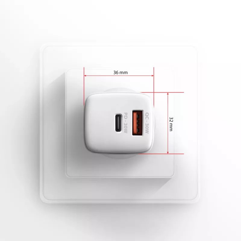 Φορτιστής Axagon ACU-PQ30W QC3.0 30W USB-C Λευκό