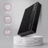 Axagon EE35-GTR USB-C 5Gbps - SATA 6G, 3.5 RIBBED box BLACK - Θήκη HDD USB Type C 3,5 ίντσες