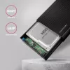 Axagon EE35-GTR USB-C 5Gbps - SATA 6G, 3.5 RIBBED box BLACK - Θήκη HDD USB Type C 3,5 ίντσες