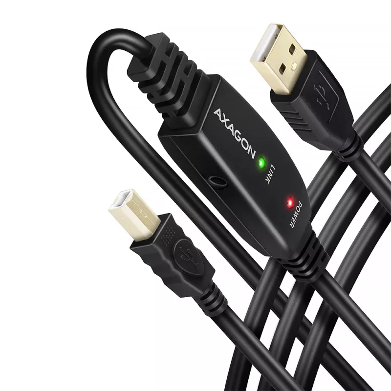 Axagon ADR-215B USB 2.0 A-M -> B-M ενεργό καλώδιο σύνδεσης/επαναλήπτη 15 m