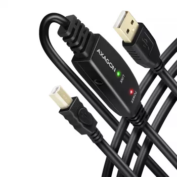 Axagon ADR-220B ενεργό καλώδιο σύνδεσης/επαναλήπτη USB 2.0 A-M -> B-M 20 m