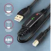 Axagon ADR-220B ενεργό καλώδιο σύνδεσης/επαναλήπτη USB 2.0 A-M -> B-M 20 m