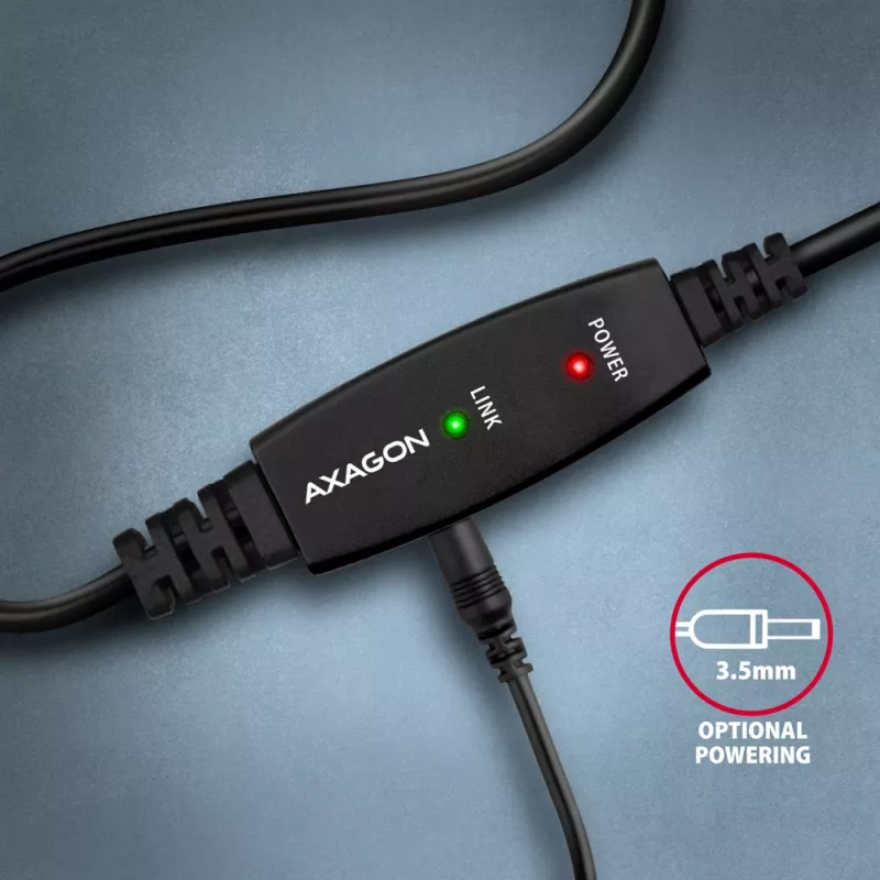 Axagon ADR-220B ενεργό καλώδιο σύνδεσης/επαναλήπτη USB 2.0 A-M -> B-M 20 m