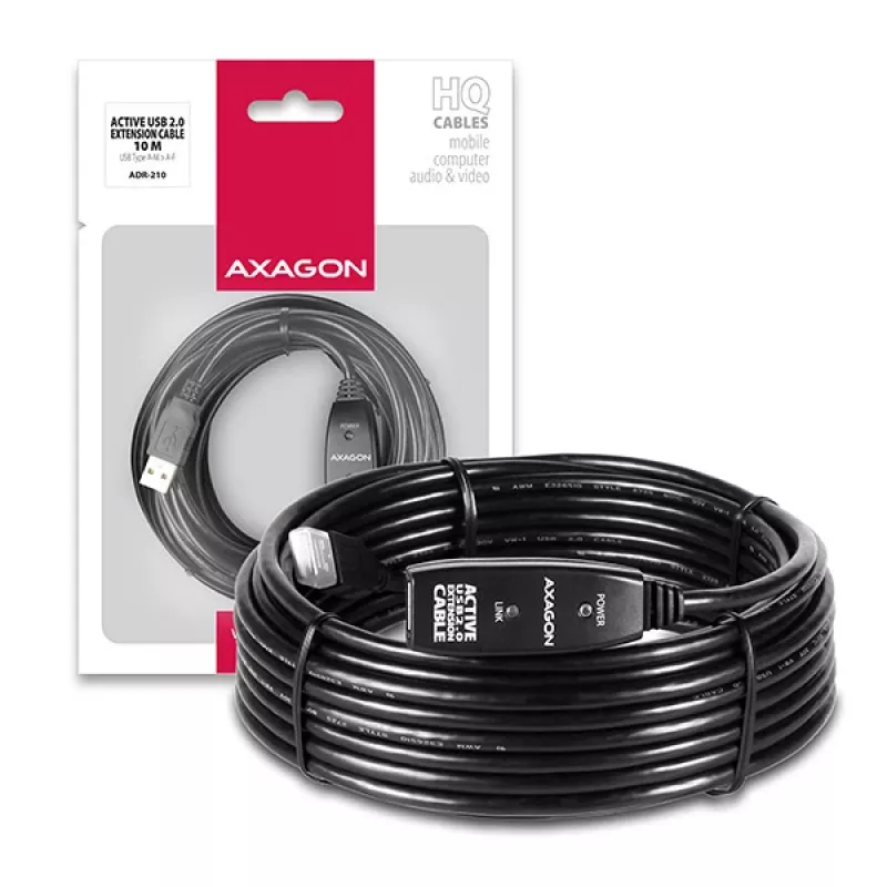 Axagon ADR-210 USB 2.0 A-M -> A-F ενεργό καλώδιο επέκτασης/επαναλήπτη 10 m