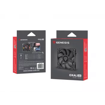GENESIS Oxal 120 Ανεμιστήρας κουτιού υπολογιστή 12 cm Μαύρο 1 τεμ.
