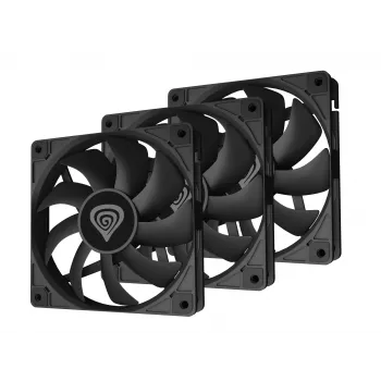 GENESIS Oxal 120 Ανεμιστήρας κουτιού υπολογιστή 12 cm Μαύρο 3 τεμ.