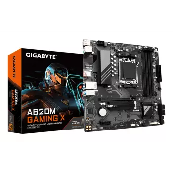 GIGABYTE A620M GAMING X Μητρική – Υποστηρίζει AMD Ryzen 8000 CPUs, 8+2+1 φάσεις Digital VRM, έως 8000 MHz DDR5 (OC), 1x PCIe 4.0 M.2, GbE LAN, USB 3.2 Gen 2