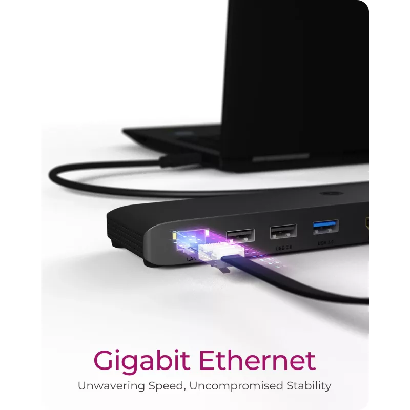 ICY BOX 11-in-1 φορητός σταθμός σύνδεσης με τριπλή έξοδο βίντεο