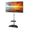 Techly Βάση δαπέδου με ράφι TV LCD/LED/Plasma 37-70 ίντσες Ασημί