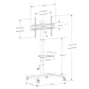 Techly ICA-TR228 καρότσι/βάση multimedia Μαύρο Flat panel