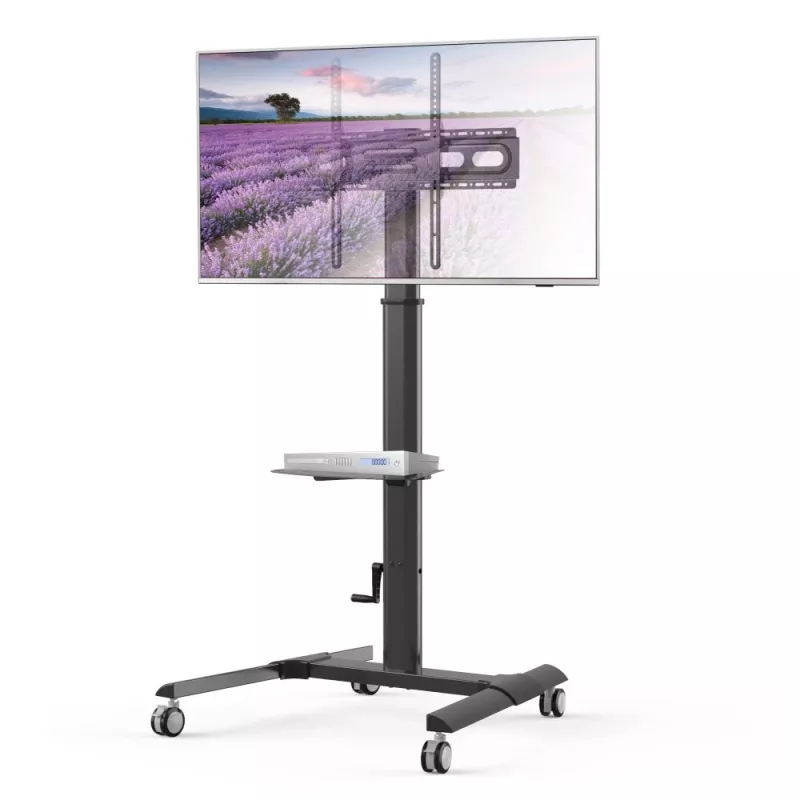 Techly ICA-TR228 καρότσι/βάση multimedia Μαύρο Flat panel