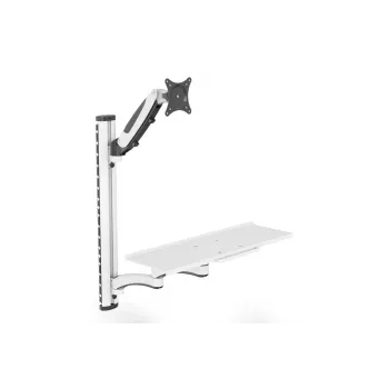 DIGITUS Βάση τοίχου Workstation (Οθόνη. Πληκτρολόγιο. Ποντίκι) 32 ίντσες. 8 kg. VESA 75x75/100x100. Λευκό/Μαύρο