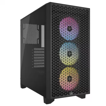 CORSAIR Mid-tower Κουτί PC - 3000d RGB Airflow - Μαύρο
