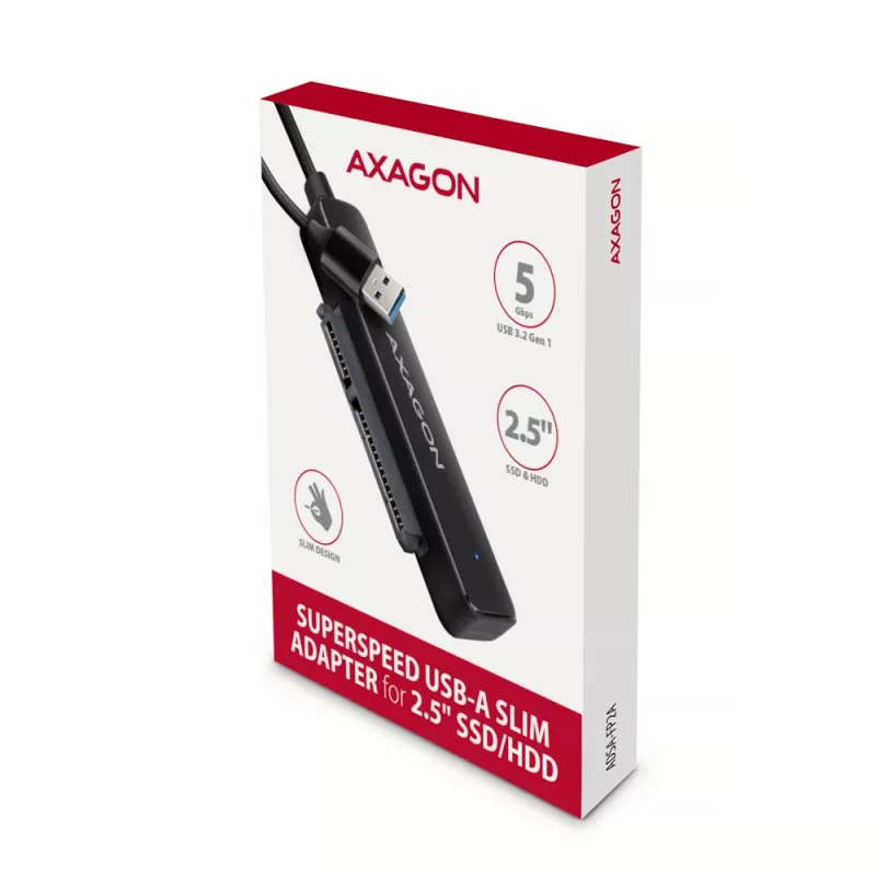 Axagon ADSA-FP2A Κάρτα διασύνδεσης USB 3.2 Gen 1 SATA Βύσμα αρσενικό Μαύρο