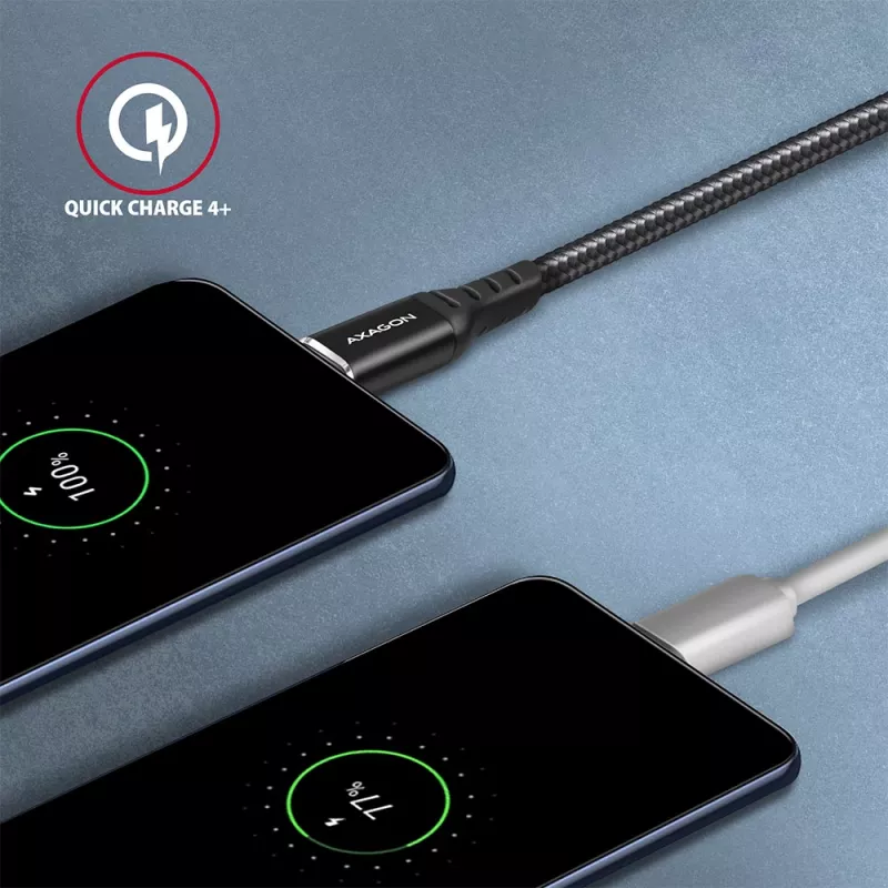 Καλώδιο USB Axagon BUCM-CM10AB 1m USB 2.0 USB C Μαύρο