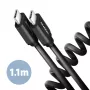 Καλώδιο USB Axagon BUCM-CM20TB 1,1m PD 60W 3A Μαύρο