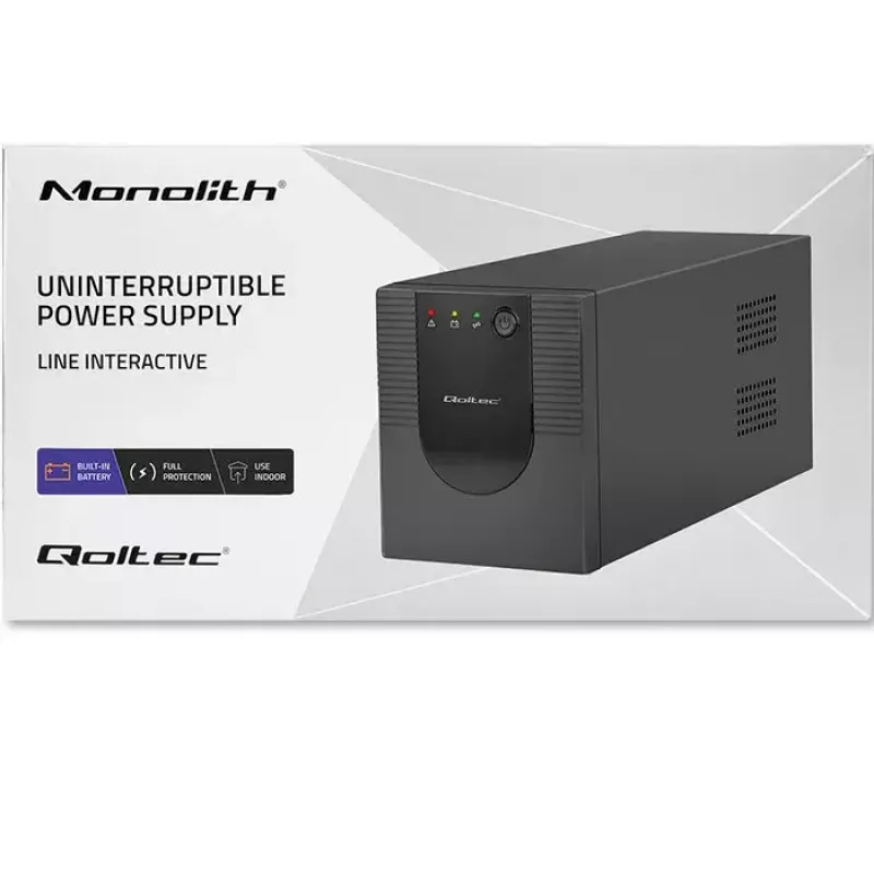 Qoltec 53777 UPS Line-Interactive 2 kVA 1200 W 4 πρίζες AC