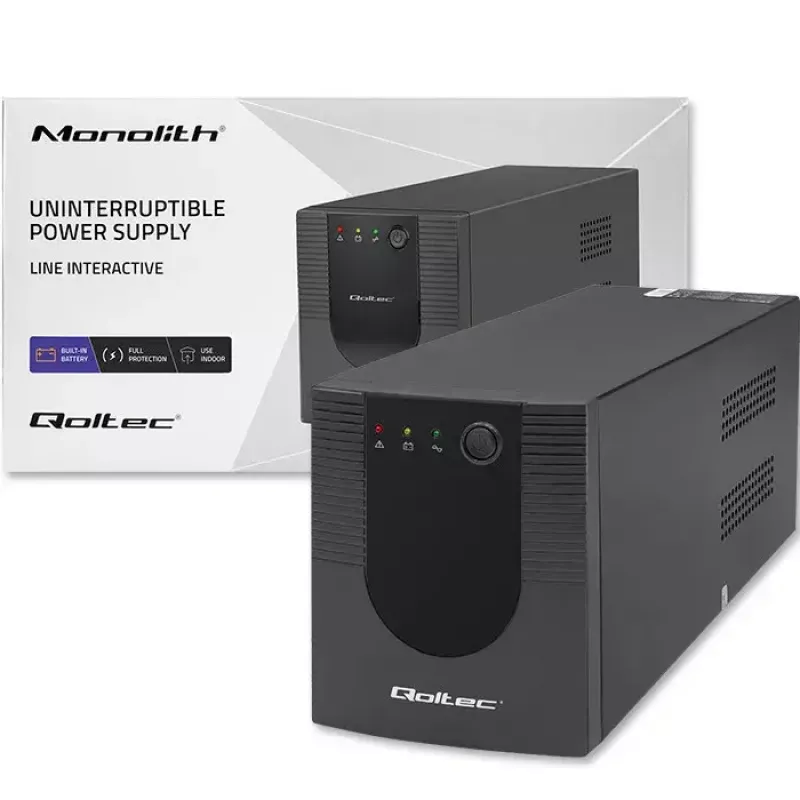 Qoltec 53777 UPS Line-Interactive 2 kVA 1200 W 4 πρίζες AC