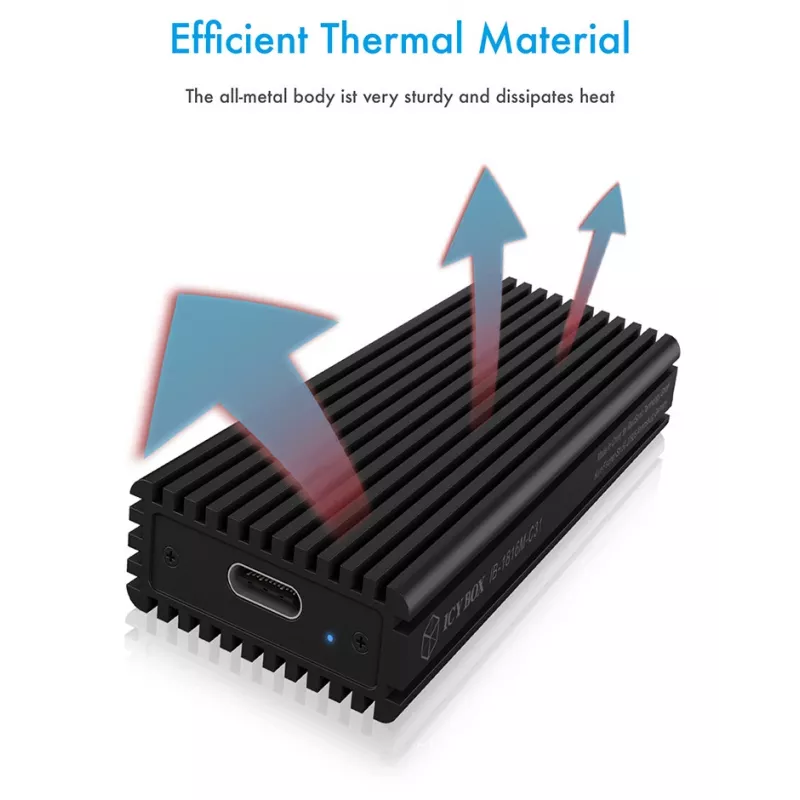 ICY BOX IB-1816M-C31 Θήκη SSD Μαύρο U.2