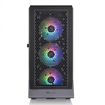 Thermaltake Ceres 500 TG ARGB κουτί υπολογιστή Midi Tower, E-ATX, ψημένο γυαλί, 3 μπροστινοί ανεμιστήρες ARGB 140 mm, USB-C, μαύρο