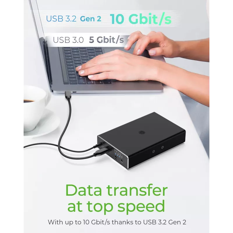 ICY BOX Θήκη RAID για 2x HDD/SSD USB 3.2 Gen 2 Type-C® / Type-A Διεπαφή