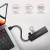 Axagon HUE-C1A 4x USB 5Gbps TRAVEL-Hub, USB-C Power-Είσοδος, 19 cm USB-A Καλώδιο