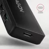 Axagon HUE-C1A 4x USB 5Gbps TRAVEL-Hub, USB-C Power-Είσοδος, 19 cm USB-A Καλώδιο