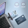 Axagon CRE-SMPA USB-A Smart / ID card PocketReader, USB 2.0, Μαύρο, 13 g