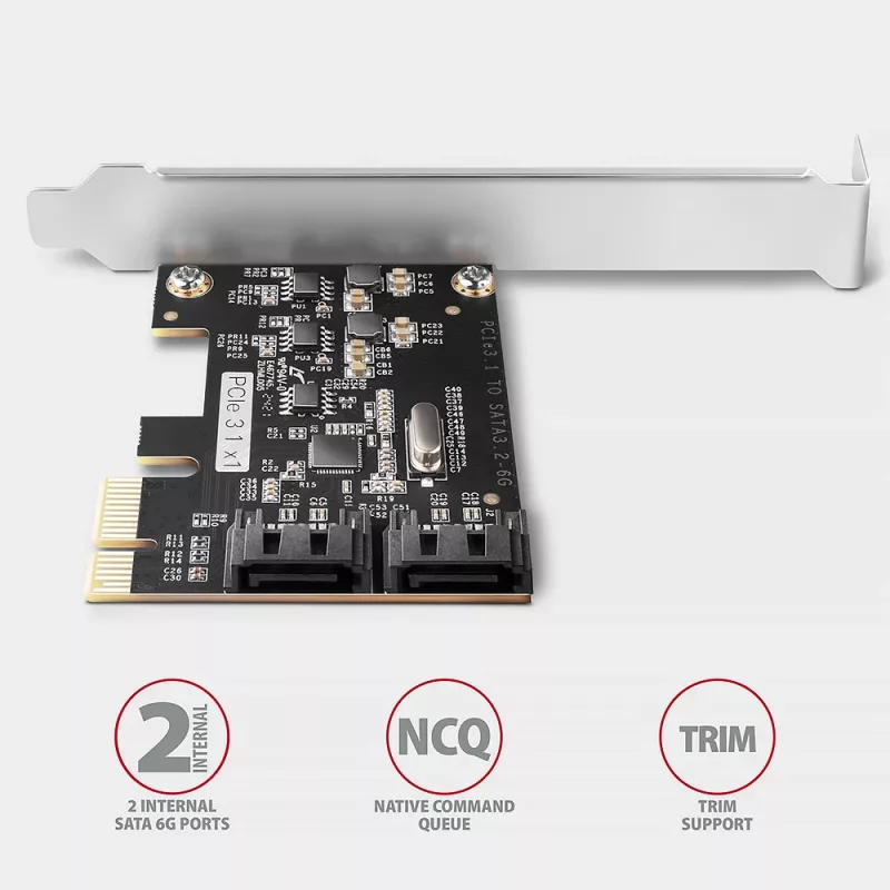 Εσωτερικός προσαρμογέας SATA Axagon PCES-SJ2 PCIe 2 Gbit/s Μαύρο
