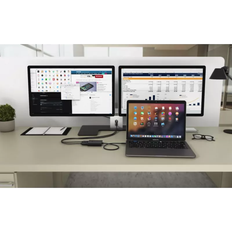 i-tec USB-C Dual 4K Προσαρμογέας βίντεο DisplayPort
