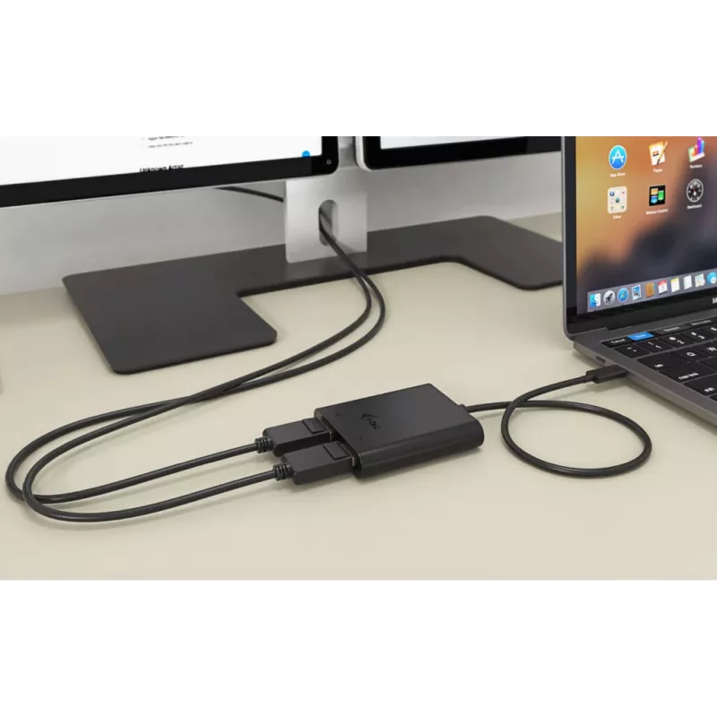 i-tec USB-C Dual 4K Προσαρμογέας βίντεο DisplayPort