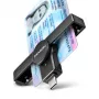 Axagon CRE-SMPC Αναγνώστης USB-C Smartcard/ταυτότητας PocketReader Αναγνώστης smartcard Εσωτερικού χώρου USB Type-C Μαύρο