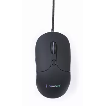 Ενσύρματο ποντίκι gaming USB GEMBIRD MUS-UL-02 — Αμφιδέξιο, 2400 DPI, 6 κουμπιά, Μαύρο