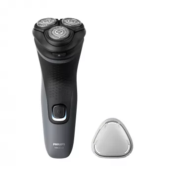 Philips Shaver 1000 Series S1142/00 ηλεκτρική ξυριστική μηχανή, περιστροφική, μαύρο, γκρι, σύστημα λεπίδων PowerCut, SH30, 2 έτη, μπαταρία
