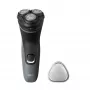 Philips Shaver 1000 Series S1142/00 ηλεκτρική ξυριστική μηχανή, περιστροφική, μαύρο, γκρι, σύστημα λεπίδων PowerCut, SH30, 2 έτη, μπαταρία