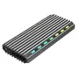 GEMBIRD EE2280-U3C-03 εξωτερική θήκη SSD M.2 NVMe/SATA, USB 3.1 Gen 2 (10 Gbit/s), USB Type-C, RGB, αλουμίνιο