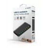 GEMBIRD EE2280-U3C-03 εξωτερική θήκη SSD M.2 NVMe/SATA, USB 3.1 Gen 2 (10 Gbit/s), USB Type-C, RGB, αλουμίνιο