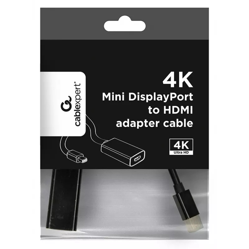 Καλώδιο Mini DisplayPort σε HDMI Gembird A-MDPM-HDMIF4K-01 0,15 m, 4K, μαύρο