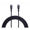 AUKEY καλώδιο φόρτισης USB - 1x USB Type-C σε 1x USB Type-C - PD 100W 5A - 1m μαύρο (σιλικόνη)