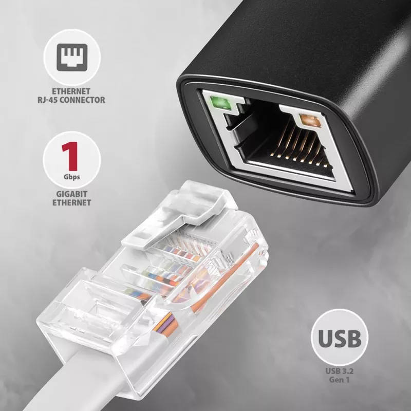 Axagon ADE-AR USB-A 3.2 Gen 1 - Προσαρμογέας Gigabit Ethernet, Realtek 8153