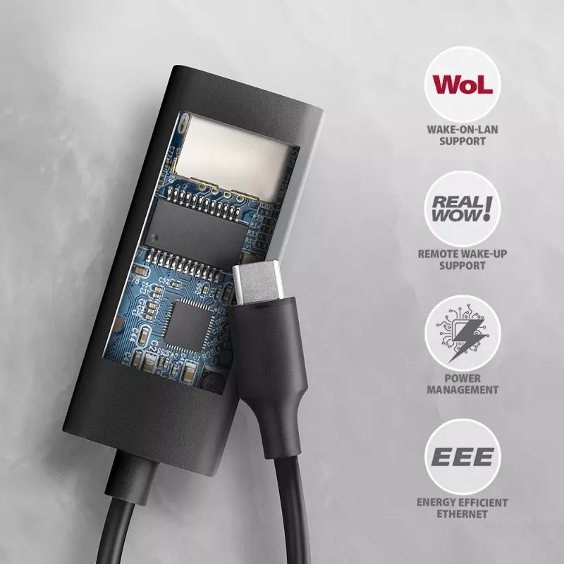 Axagon ADE-ARC USB-C 3.2 Gen 1 - Προσαρμογέας Gigabit Ethernet, Realtek 8153