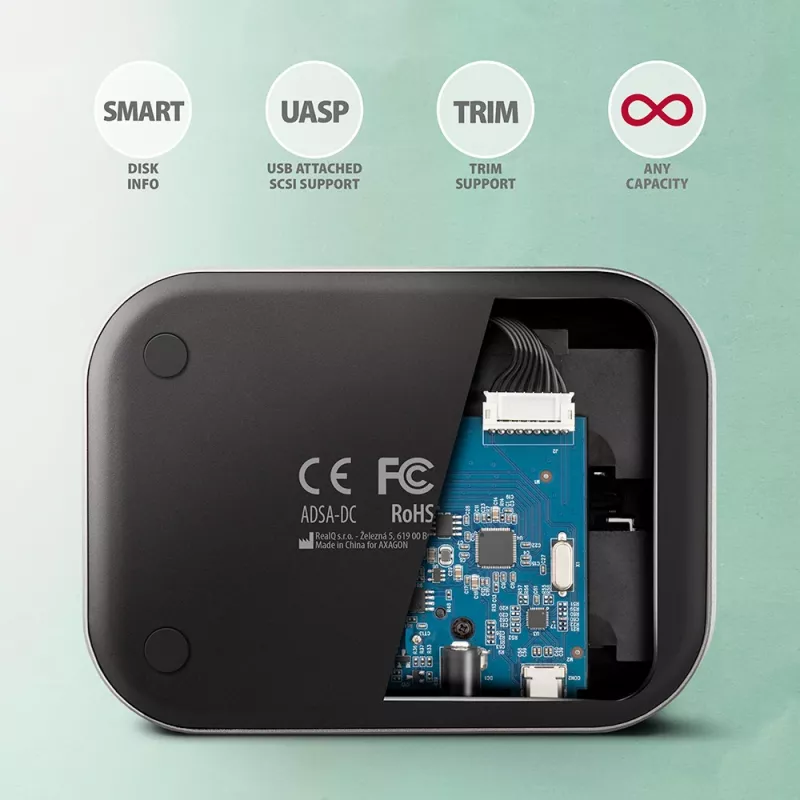 Axagon ADSA-DC SuperSpeed USB DUAL 2.5 inch/3.5 inch HDD/SSD DUAL Dock