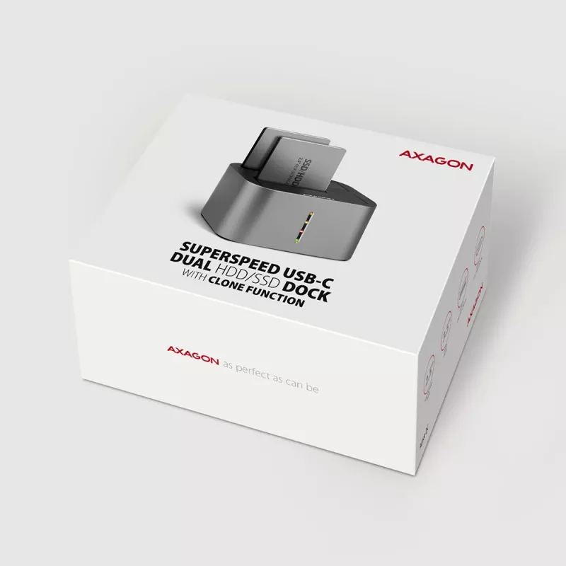 Axagon ADSA-DC SuperSpeed USB DUAL 2.5 inch/3.5 inch HDD/SSD DUAL Dock