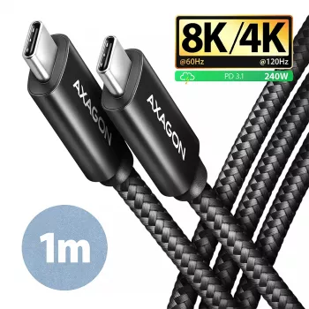 Καλώδιο USB Axagon BUCM4X-CM10AB USB4 Gen 3x2 1m μαύρο