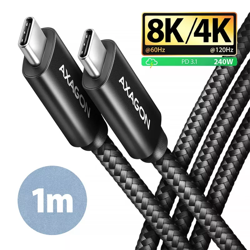 Καλώδιο USB Axagon BUCM4X-CM10AB USB4 Gen 3x2 1m μαύρο