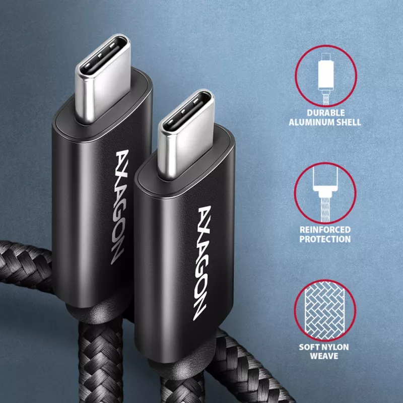 Καλώδιο USB Axagon BUCM4X-CM10AB USB4 Gen 3x2 1m μαύρο