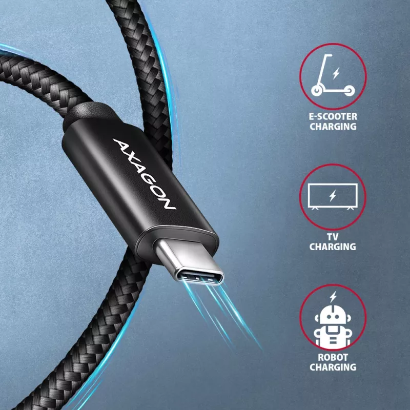 Καλώδιο USB Axagon BUCM4X-CM10AB USB4 Gen 3x2 1m μαύρο