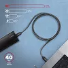 Καλώδιο USB Axagon BUCM4X-CM10AB USB4 Gen 3x2 1m μαύρο