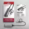 Axagon ADE-TXCA USB-C + USB-A 3.2 Gen 1 - Προσαρμογέας Gigabit Ethernet, Asix AX88179