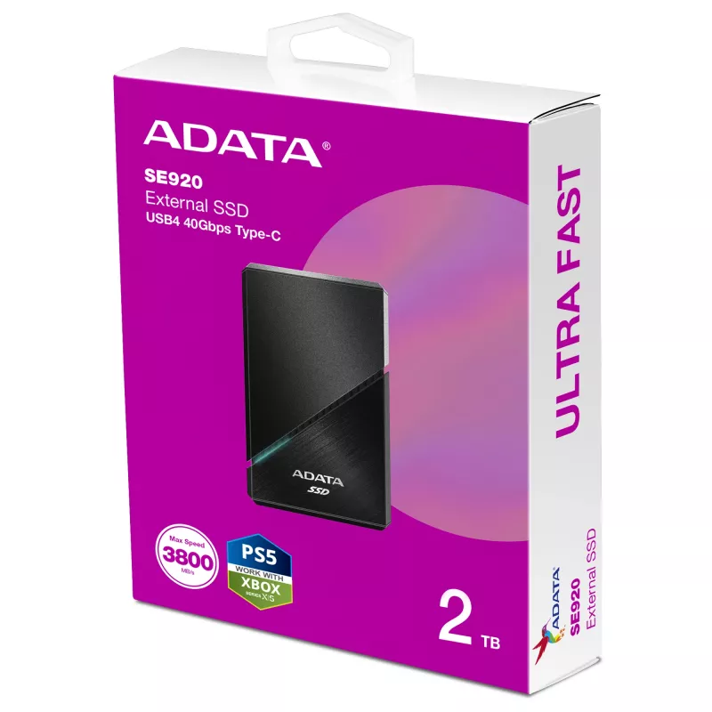 ADATA SE920 τεχνολογία Thunderbolt 2 TB USB Type-C 3.2 Gen 2 (3.1 Gen 2) μαύρο
